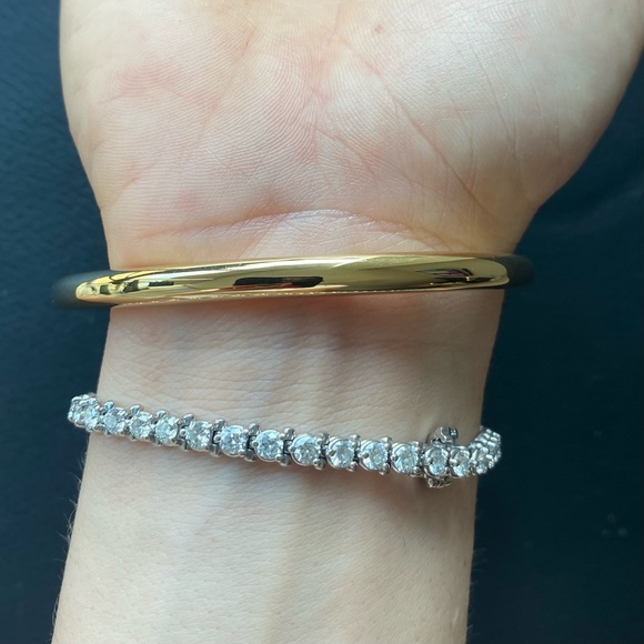 NWT! Miansai Unisex 18k Gold Plated Screw Cuff, Lg - Picture 8 of 9